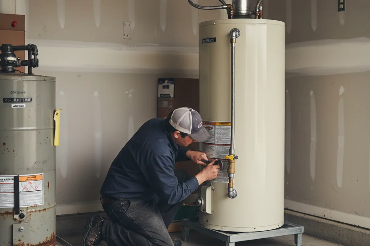 Water heater and shutoff valve replacement in Prather